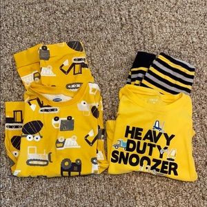 Construction pajama sets; long sleeve
